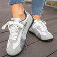 thumbnail image 2 of KEVCHE Womens Breathable Mesh Color-Block Casual Sports Flat Training Shoes, Lightweight Non-Slip Athletic Sneakers for Gym Walking Running, Comfortable Lace-Up Sport Footwear, 2 of 7