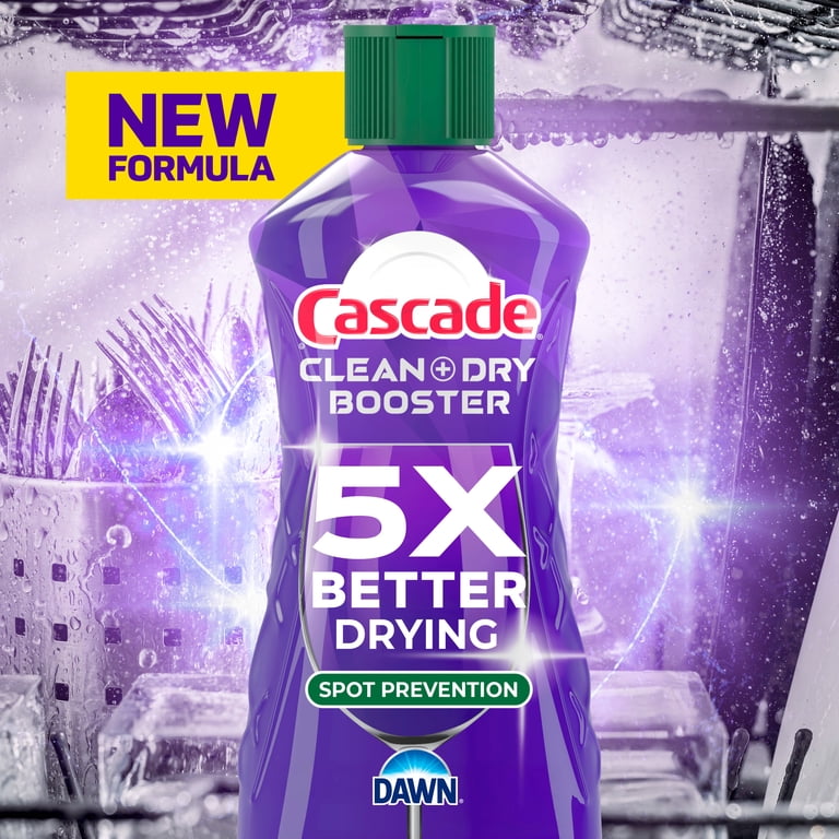 Cascade, Rinse Aid, 8.45oz, Clean & Dry Booster for Spot-Free