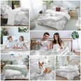 thumbnail image 5 of Abstract Marble Bedding Duvet Cover Set Full Size 4 Pieces Minimalist Art Back Texture Minimalist Art Bedding Set with Zipper Closure, 1 Comforter Cover 86x86 Inches 1 Flat Sheet & 2 Pillow Cases, 5 of 7
