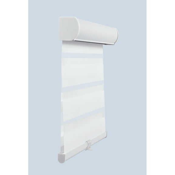 Cordless Light Filtering Layered Shade 34" X 72" White