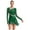 Green, variant on TSSOE Women's Figure Ice Skating Dance Dress Long Sleeve Roller Skating Dance Lyrical Ballet Dance Dress Dusty Pink XL