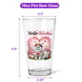 thumbnail image 5 of Hello Valentine’s Day Persian Flower Crown Romantic Pink Floral 16oz Pint Beer Glass Mug Cat Lover Kitten Owner Gifts Beer Glasses Cup - 00031, 5 of 5