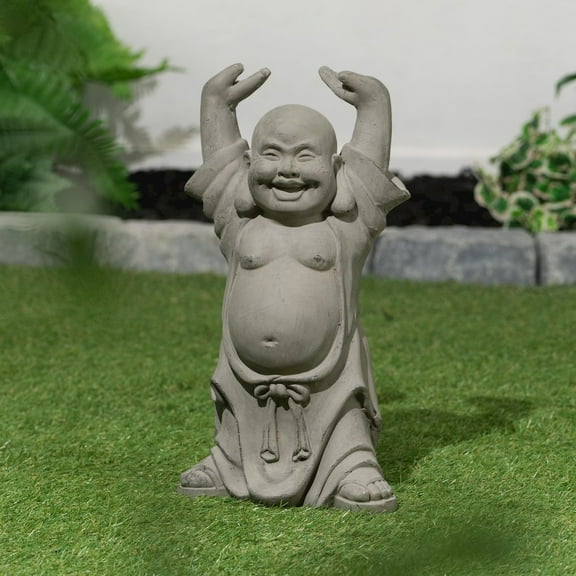 GREY BUDDHA WITH HANDS UP