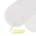 thumbnail image 6 of 30 Pack Round Canvas for Needlepoint Craft, Shape-Circle Perfect for Stitch Decorations, DIY & Needlepoint 7mm, 6 of 8