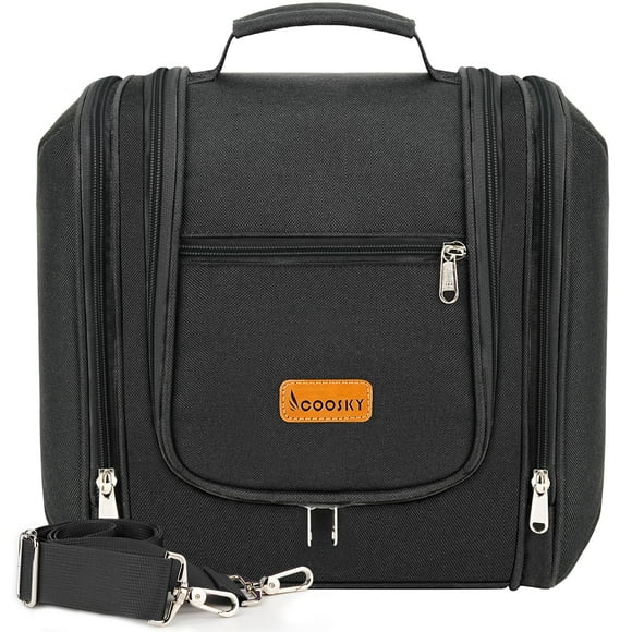 Neceser colgante de viaje COOSKY para mujer y hombre, color negro