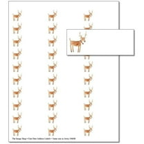 Cute Deer Holiday 30-Up Address Labels - 5 Sheets/150 Labels Total - 1in. x 2.63" Sized Address Labels (oalx930)