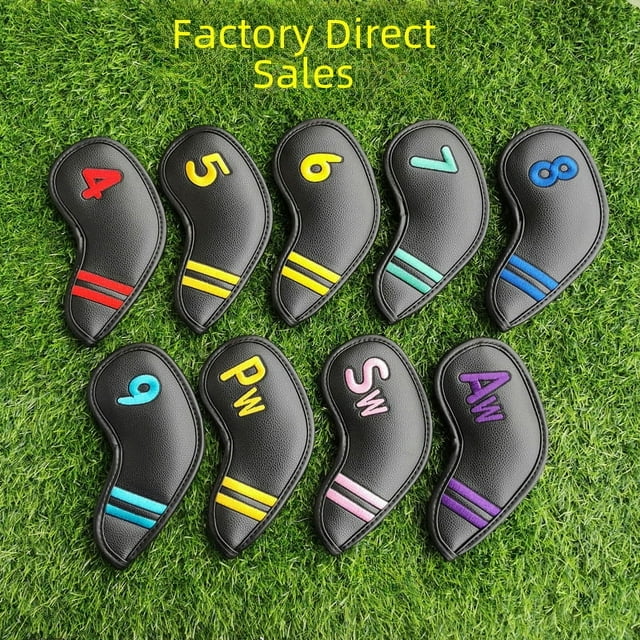 Funda para palos de golf, funda protectora para la cabeza, funda para gorra de bola, funda para el eje, bordado digital