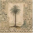 thumbnail image 1 of Palmiers dans des Cadres Vintage Damas Motif Papier Peint Bord Design Rétro, Rouleau 15' x 7'', 1 of 3