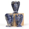 thumbnail image 3 of Statue de Guérisseur Ange de Paix en Sodalite Bleue Sculptée 2 Pouces, 3 of 5