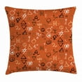 thumbnail image 1 of Occult Decor Throw Pillow Cushion Cover, Diverse Western Aztec Spiritual Alchemy Symbols over Colorful Backdrop Powers Art, Decorative Square Accent Pillow Case, 24 X 24 Inches, Red, by Ambesonne, 1 of 1