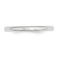 thumbnail image 3 of Platinum 2mm Half-Round Wedding Band Size: 8; for Adults and Teens; for Women and Men, 3 of 4