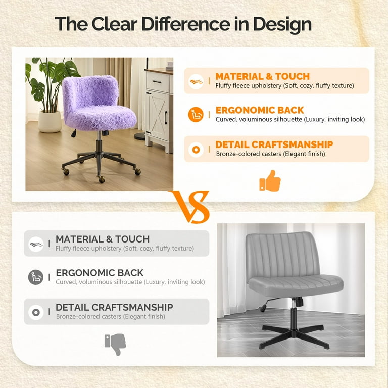 Ktaxon Vanity Chair, Adjustable Desk Chair, Metal Base, Swivel