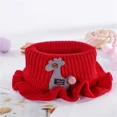thumbnail image 1 of New Baby Knitted Scarf Cartoon Wool Giraffe Ruffle Neck Warmer Girls Kids Accessories Collar Circle Outdoor Winter Warm Scarves, 1 of 6