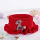 thumbnail image 1 of New Baby Knitted Scarf Cartoon Wool Giraffe Ruffle Neck Warmer Girls Kids Accessories Collar Circle Outdoor Winter Warm Scarves, 1 of 6