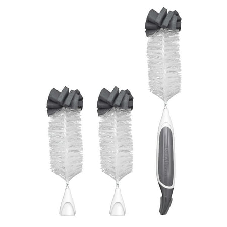 Baby Brezza Wire Baby Bottle Cleaning Brush - Handle and 3 Brush Heads