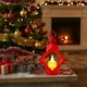 thumbnail image 4 of Faroles Navideños Led Rojos: Candelabros Parpadeantes Sin Llama con Diseño de Copo de Nieve para Decoración Navideña de Interior y Exterior. Funcionan con Pilas para Repisas y Repisas de Ventanas., 4 of 6