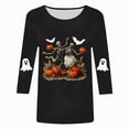 thumbnail image 4 of Towmus Halloween Blouses for Women Dressy Casual 3/4 Length Sleeve Womens Tops Graphic Fashion Shirts S-3XL, 4 of 4