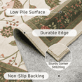 thumbnail image 6 of Vintage Floral Area Rug 4x6, Machine Washable Botanical Bird Rug Non Slip Soft Low Pile Carpet for Living Room, Bedroom, Garden-Olive Green, 6 of 9