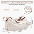 thumbnail image 3 of Duffle Bag for Sports with Shoe Compartment, Gym Bag for Women Men Travel Bag, Waterproof Overnight Bag Lightweight Carry on Gym Tote Bag with Wet Pocket for Swim, Yoga, Dance, Pink, 3 of 8