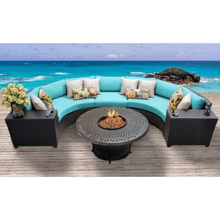 Tk Classics Barbados 06i Wicker 6 Piece Fire Pit Patio Set