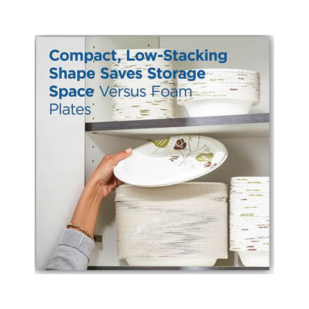 Pathways Soak-Proof Shield Mediumweight Paper Plates 6 7/8", Grn/Burg, 125/Pk
