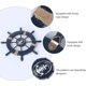 thumbnail image 4 of Decoración de madera de la pared de la rueda del barco del timón del pirata con el ancla, 4 of 5