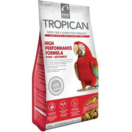 Tropican High Performance Formula Sticks Parrot Food, 3.3 Pound