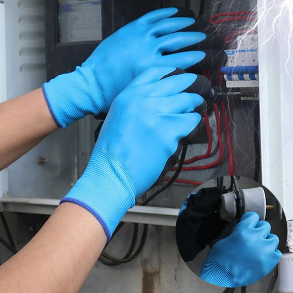 Lineman Electrical Insulated Gloves, 400V Voltage Resistance Rubber Electrician Insulated Gloves for Automotive Maintenance
