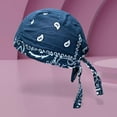 thumbnail image 6 of Yunhgft Do Rag Bandana Headband Head Wrap Beanie Headwear Tie Back Sweat Wicking Hat for Blue, 6 of 9