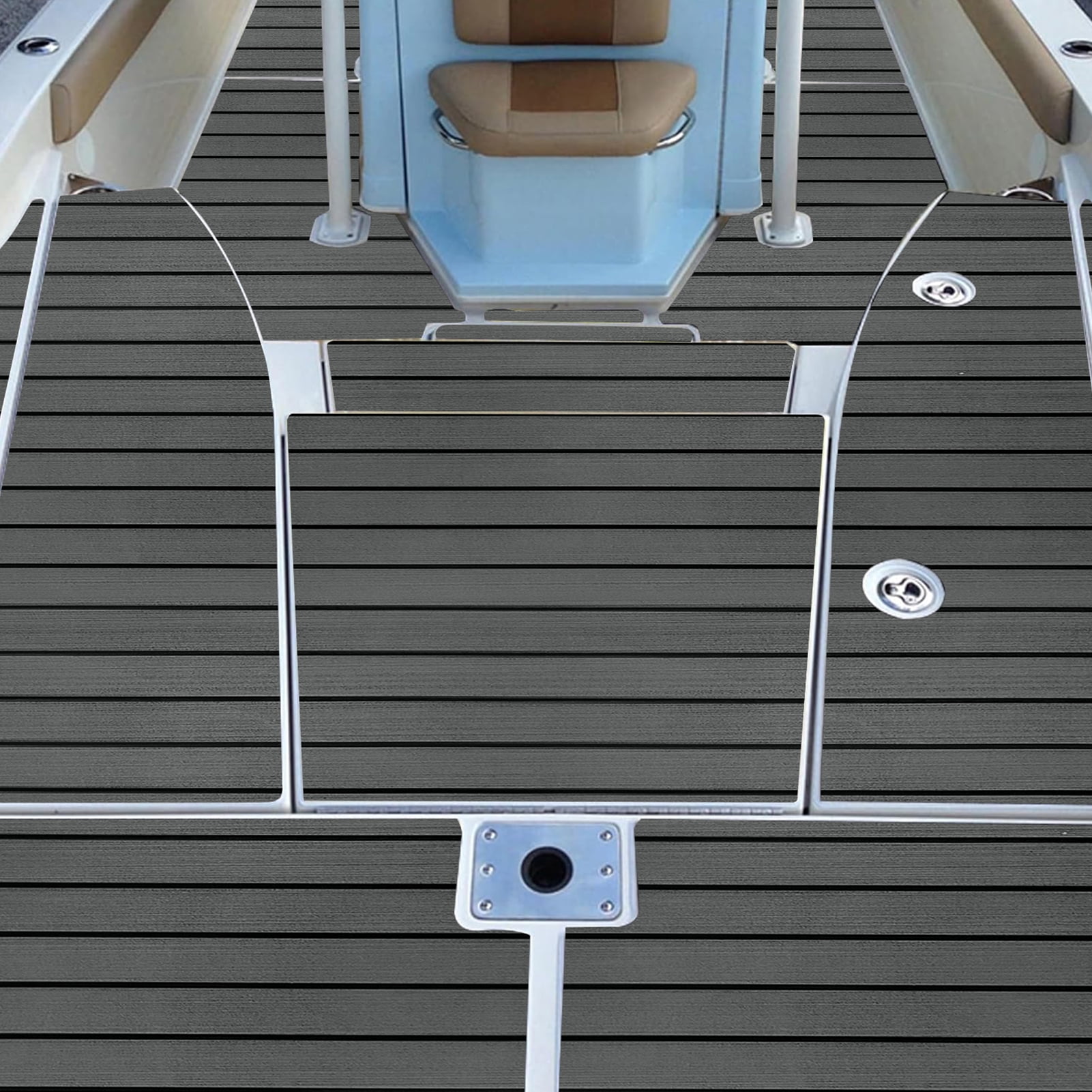 EVA Foam Boat Decking Sheets 15" x 94" - 7mm Thick Non-Slip Faux Teak Marine Flooring Mat for Kayak RV Yacht Motorboat Skateboard Skimboard Step Pool Garden