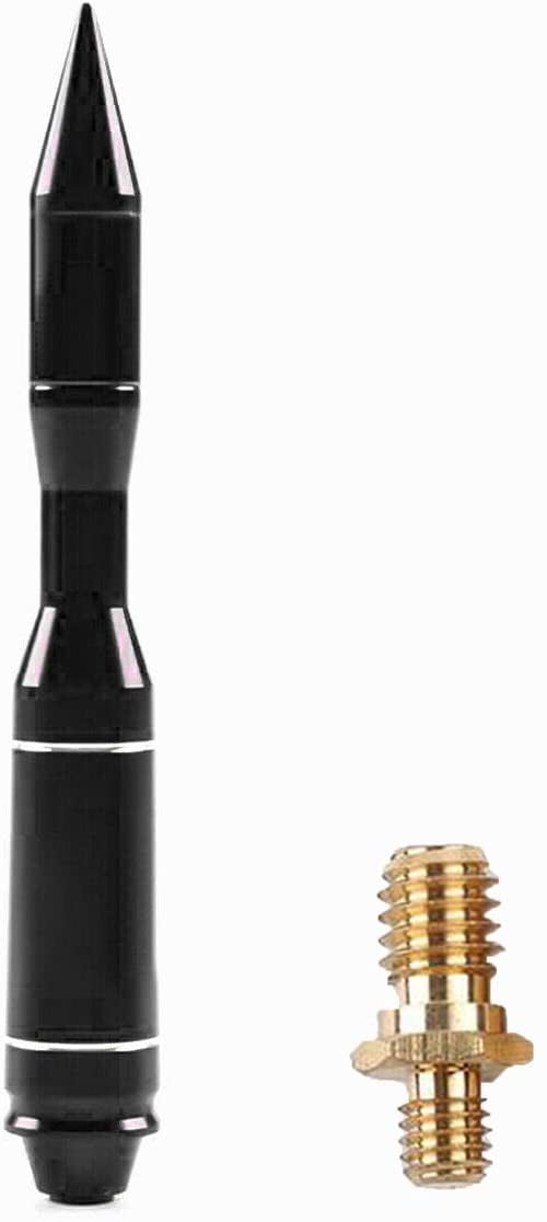 ZYTC Bullet Style Stubby Auto Antenna Mast Car Radio Aerial Black