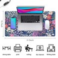 thumbnail image 5 of Long Mouse Pads for Desk,Pioneer Flower Floral Print Pattern Desk Mats on Top Of Desks, Desk Mouse Pad Extra Large with 3mm Non-Slip Base and Stitched Edge for Gaming,Office,Work,Home 31.5"x15.7", 5 of 6