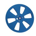 thumbnail image 1 of 1/4 7 Inch Empty Tape Reel, 6 Hole Open Reel Sound Tape Empty Reel, Aluminum Alloy Take Up Reel to Reel Small Hub for   Studer Opening Machine Parts for Recording, 1 of 7