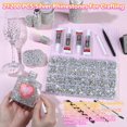 thumbnail image 4 of Bedazzling Kit, 30000Pcs Resin Jelly Rhinestones for Bedazzling, 21200Pcs Silver Rhinestones, 2 Box Bedazzling Gems with 4Pcs B7000 Glue and Rhinestone Tool, for Crafting Clothing Nail Art, 4 of 8