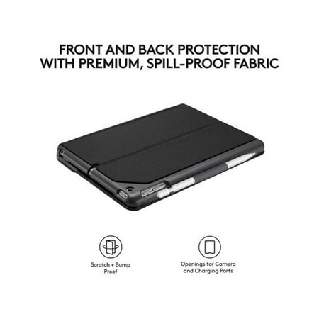 Logitech - Slim Folio Keyboard Folio for Apple iPad (5th & 6th Gen) - Black