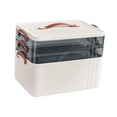 thumbnail image 4 of Yinanstore Portable Medical Box Container Large Capacity Practical Sleek Lidded First Aid Case Emergency Storage Box for Drom Car Travel 3 Layer, 4 of 8