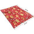 thumbnail image 4 of Red Christmas Gingerbread Man Pattern Blanket,Comfortable Soft Lamb Wool Throw Blanket,All Season,Warm Lightweight Blankets for Sofa Bed Couch Living Room Chair,60"x80", 4 of 4