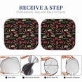thumbnail image 6 of Naloa Red Chili Print 2-Piece Windshield Sunshade,Foldable Car Front Window Sun Shades,for Most Sedans SUV Truck-Large, 6 of 6