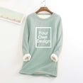 thumbnail image 5 of oqasdz Womens Thermal Underwear Lined Sweatshirts Casual Crewneck Solid Color Pullover Long Sleeve Thermal Long Sweater Fall Winter Outdoor Dailywear, 5 of 5