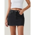thumbnail image 3 of LMLYSoH Women Denim Skirts Solid Color Bodycon Jeans Skirts Summer Casual Mini Skirts Streetwear, 3 of 9