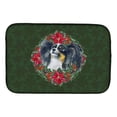 thumbnail image 1 of Carolines Treasures CK1523DDM Papillon Poinsetta Wreath Dish Drying Mat, 1 of 1
