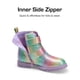 thumbnail image 3 of Botas DREAM PAIRS para Niñas con Brillo y Hebilla en el Tobillo Arcoíris Talla 4 para Niñas Grandes, 3 of 5