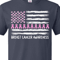 thumbnail image 4 of Inktastic Breast Cancer Awareness Pink Ribbons and Flag T-Shirt, 4 of 5