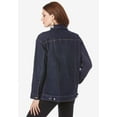 thumbnail image 2 of Roaman's Women's Plus Size Boyfriend Stretch Denim Jacket, 2 of 6