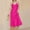 Hot Pink, variant on Satin Nightgown for Women, V-Neck Sleeveless Slip Dress with Adjustable Spaghetti Straps, Soft and Thin Mid-Length Sleepwear for Lounge and Bed