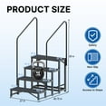 thumbnail image 3 of 4 Step RV Stairs with Handrail,Portable Step Ladder with Anti-Slip Panel,660 lbs Load Capacity,Portable Mobile Home Stairs for Travel Trailers,Camper and Porch, 3 of 6