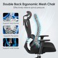 thumbnail image 2 of Ergonomic Mesh Office Chair with 2D Adjustable Headrest, High Back Executive Computer Desk Chair Comfy Reclining Chair with Lumbar Support & Tilt Function, 2 of 10