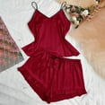 thumbnail image 6 of Telankuip Clearance Womens Summer Pajamas Sets with Shorts,Ladies with Shorts Pjs Set Women Sexy Sleepwear Set Cotton Nightie Comfortable Nightwear Set Khaki XXL, 6 of 7