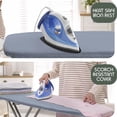 thumbnail image 3 of Lammaloe Ironing Board Cover and Pad 15 x 54, Thick Padding, Elastic Edge, Hook & Loop Secure Fit, Stone Blue, 3 of 5