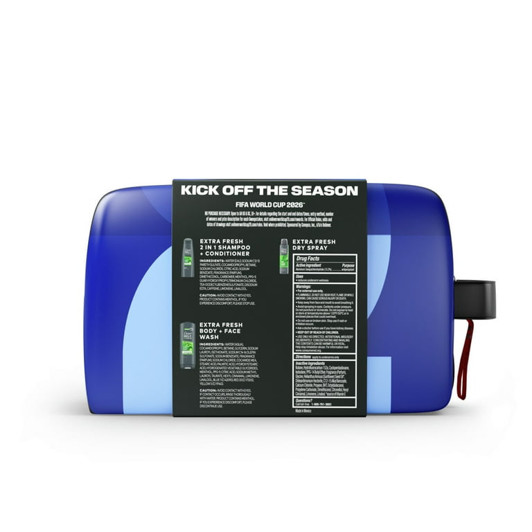 Dove Men+Care Soccer Themed Holiday Gift Set Extra Fresh Body Wash